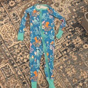 Little Sleepies Blue and Orange Octopus Kids Footie